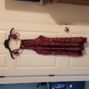 Old navy sun dress, sz XXL, burgandy & white